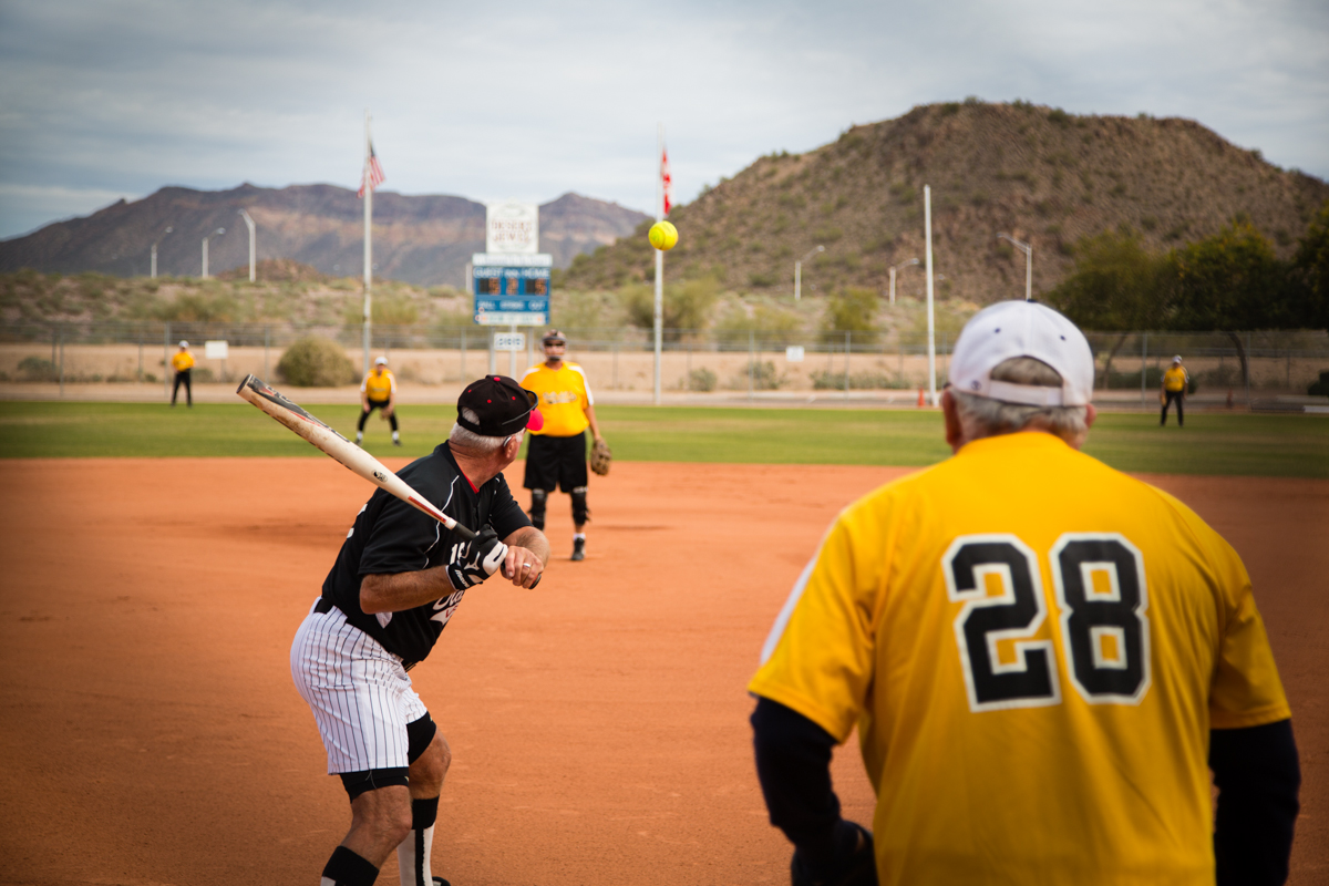 Softball games are regular activities at Viewpoint RV Resort